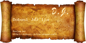 Dobosi Júlia névjegykártya