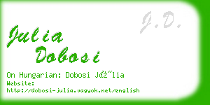 julia dobosi business card